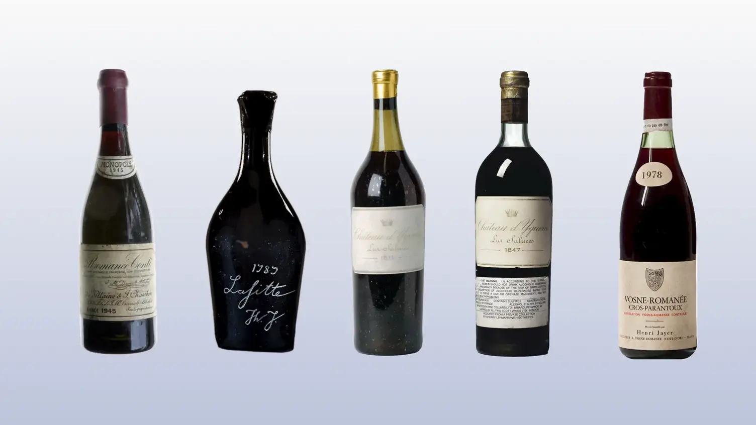 i 5 vini più costosi del mondo