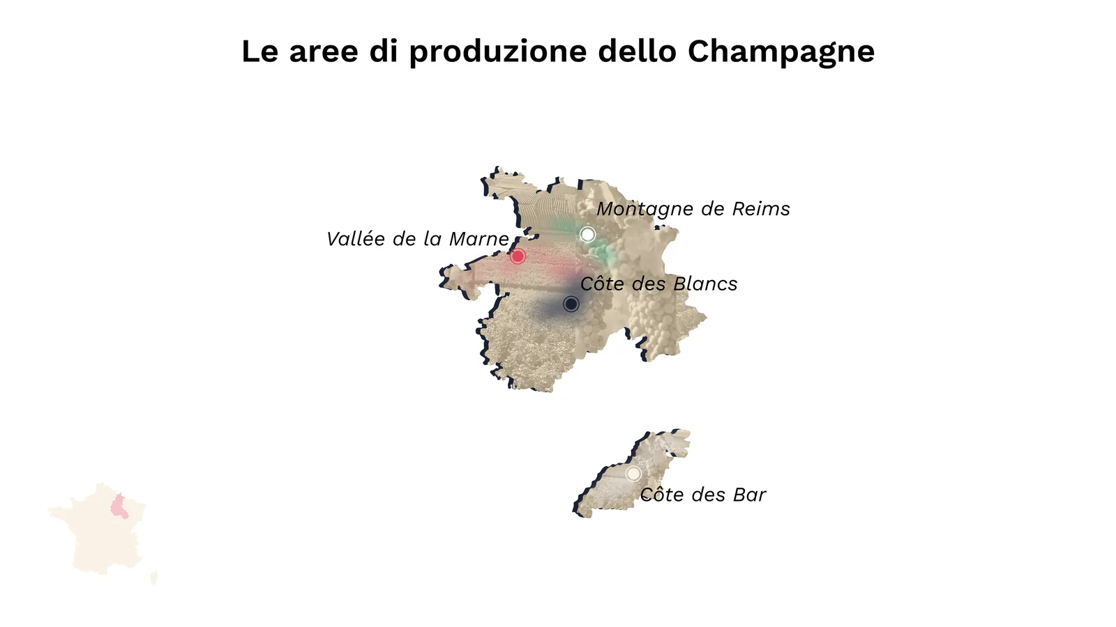 mappa dei suoli dello Champagne